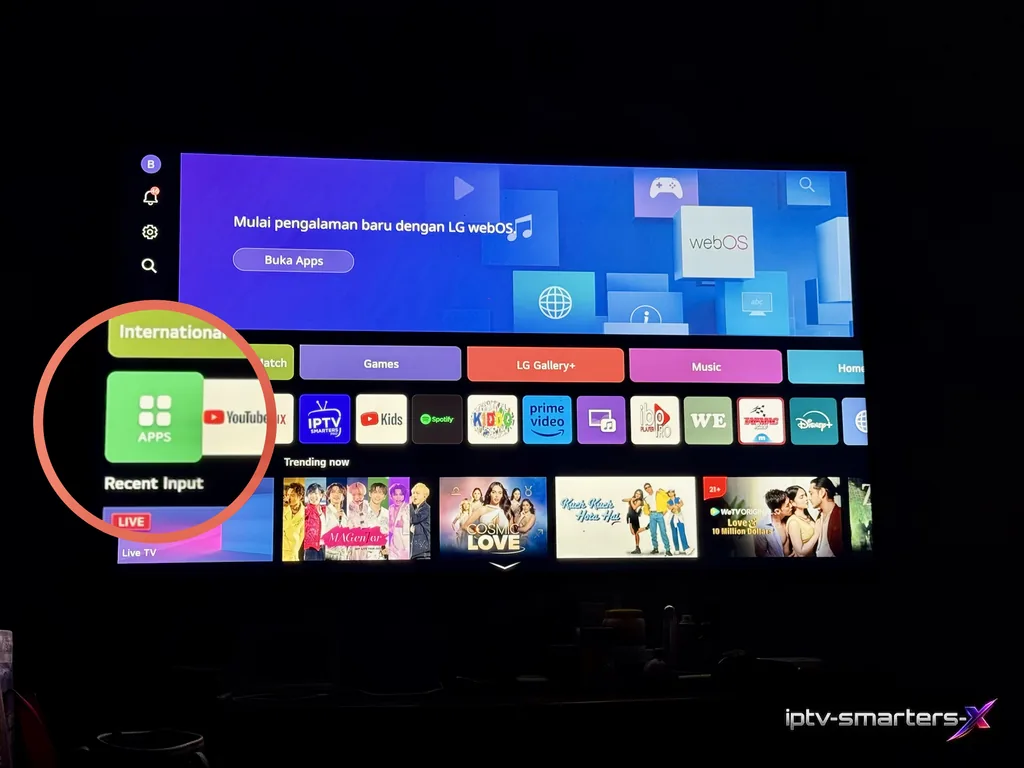 Interface du LG Content Store Le LG Content Store – c'est ici que vous trouverez IPTV Smarters Pro